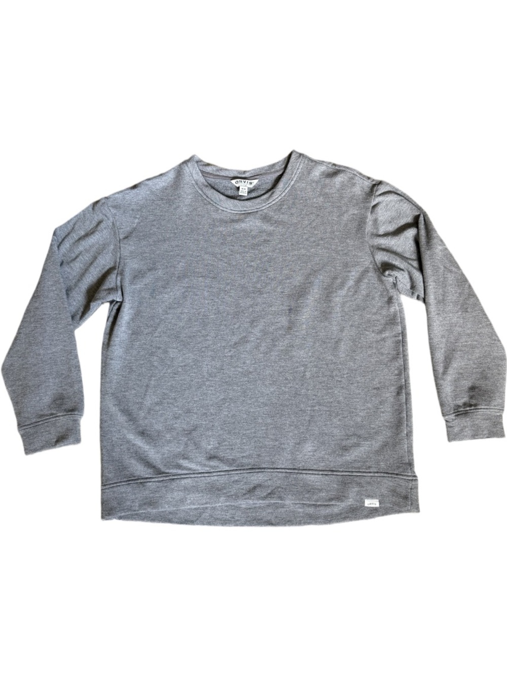 Orvis Classic Gray Sweatshirt Women’s Medium Soft Stretch Crewneck Pullover